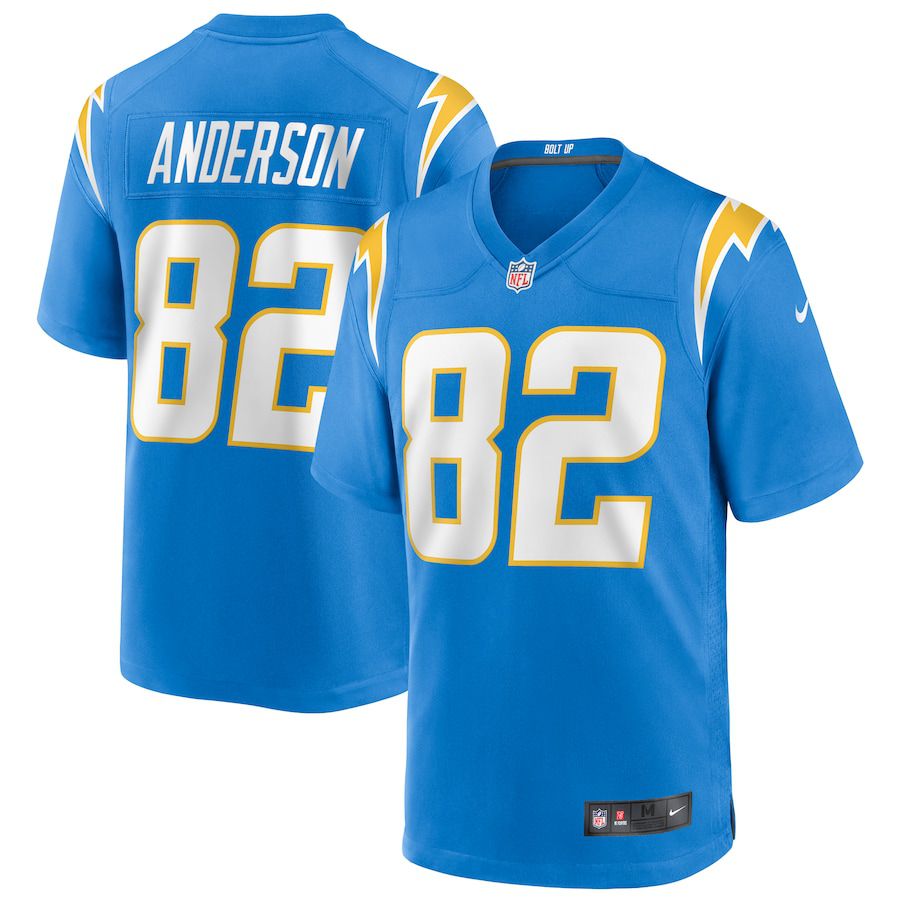 Men Los Angeles Chargers #82 Stephen Anderson Nike Powder Blue Game Player NFL Jersey